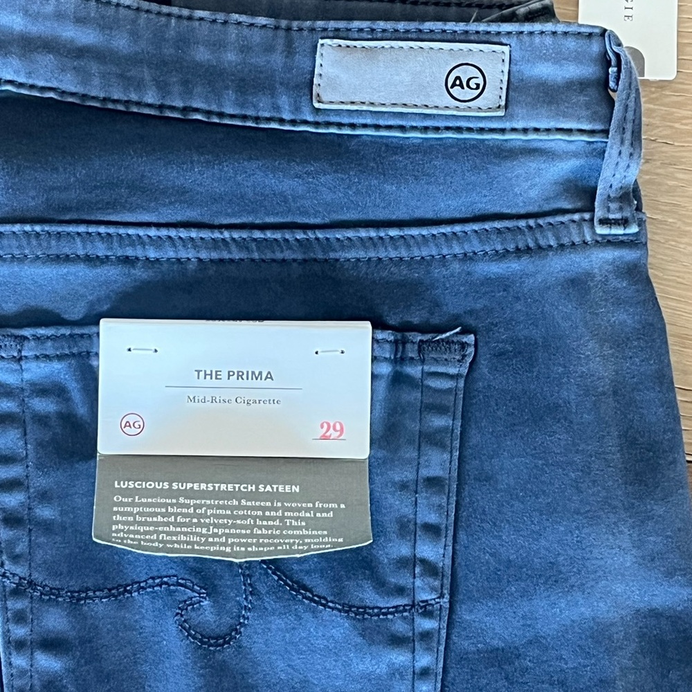 AG Adriano Goldschmied The Prima Mid-Rise Jeans in Deep Blue